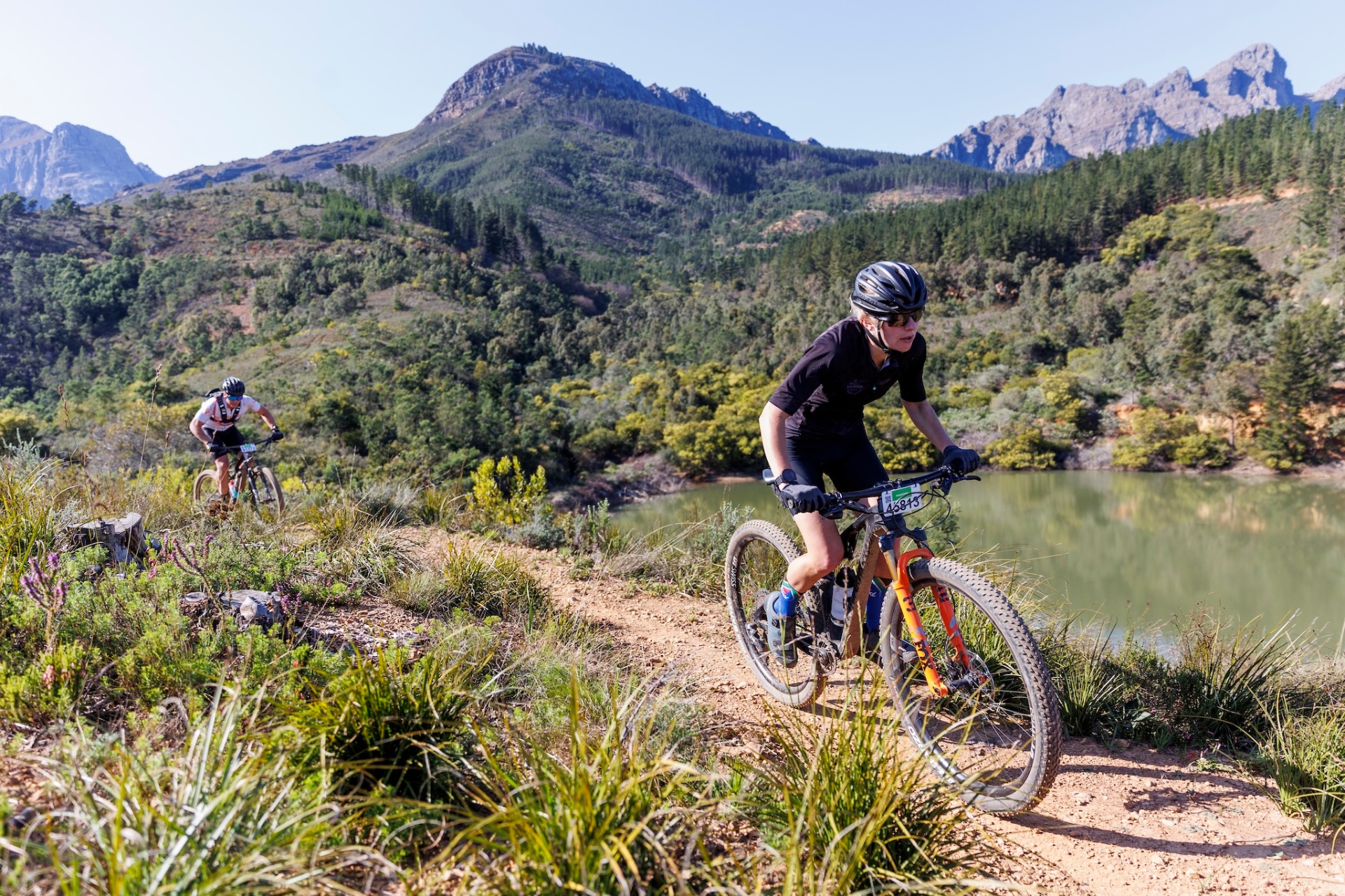 Guests gathered at a Plaisir estate event beneath the Simonsberg mountains
