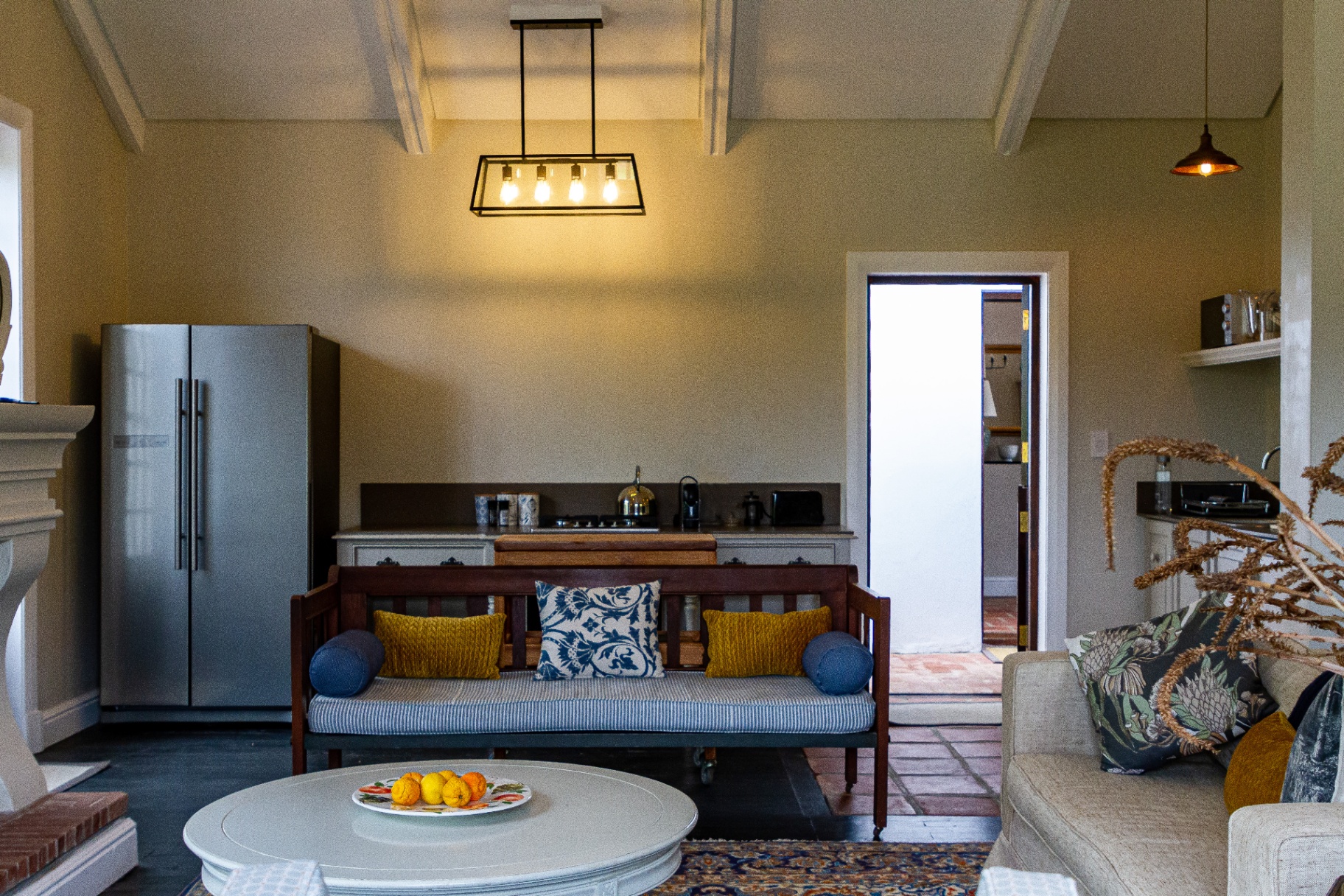 Merle Manor House kitchen and lounge open plan area