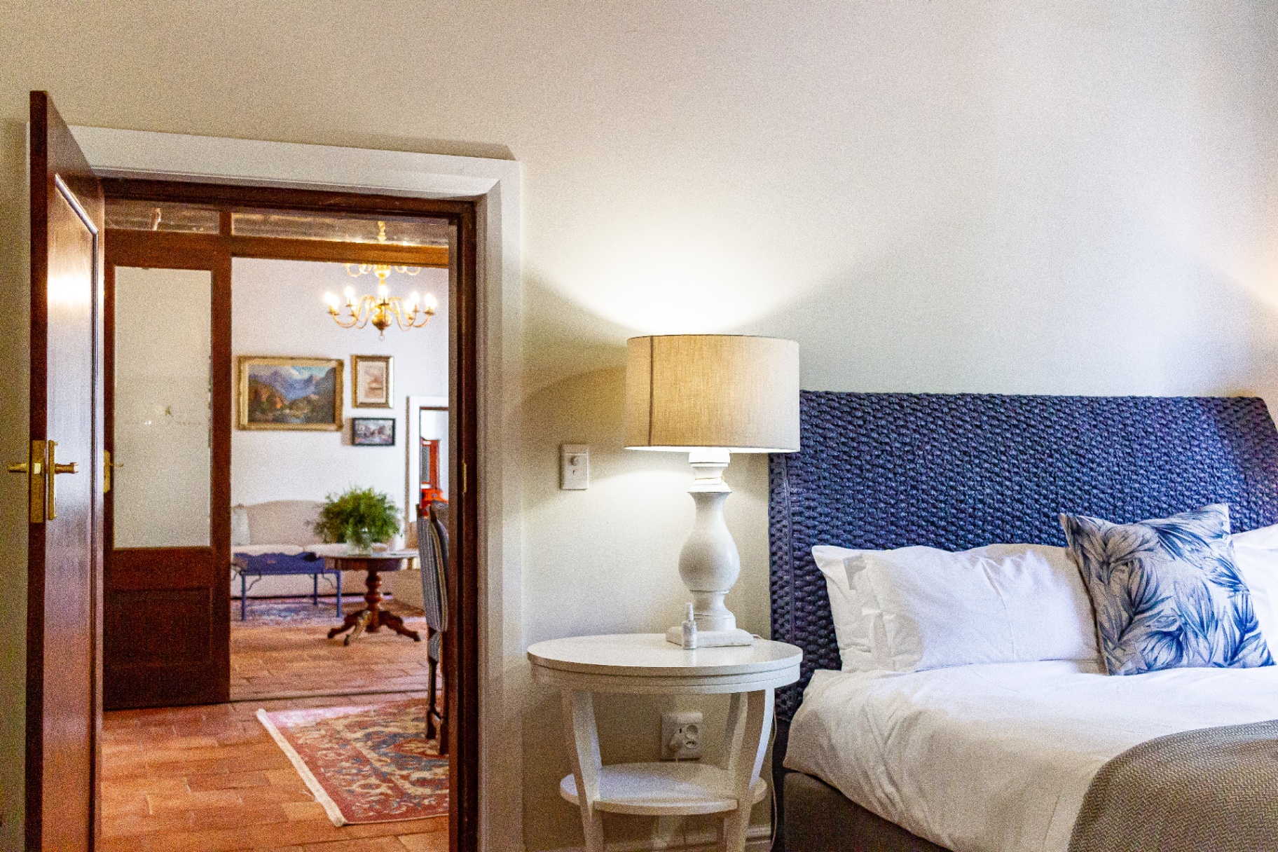 Manor Suite second bedroom with views to lounge