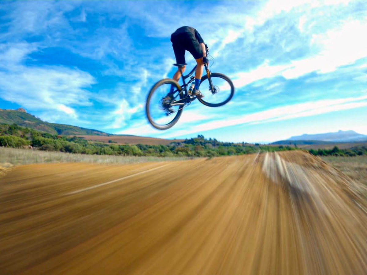 Mountain bike singletrack on Simonsberg