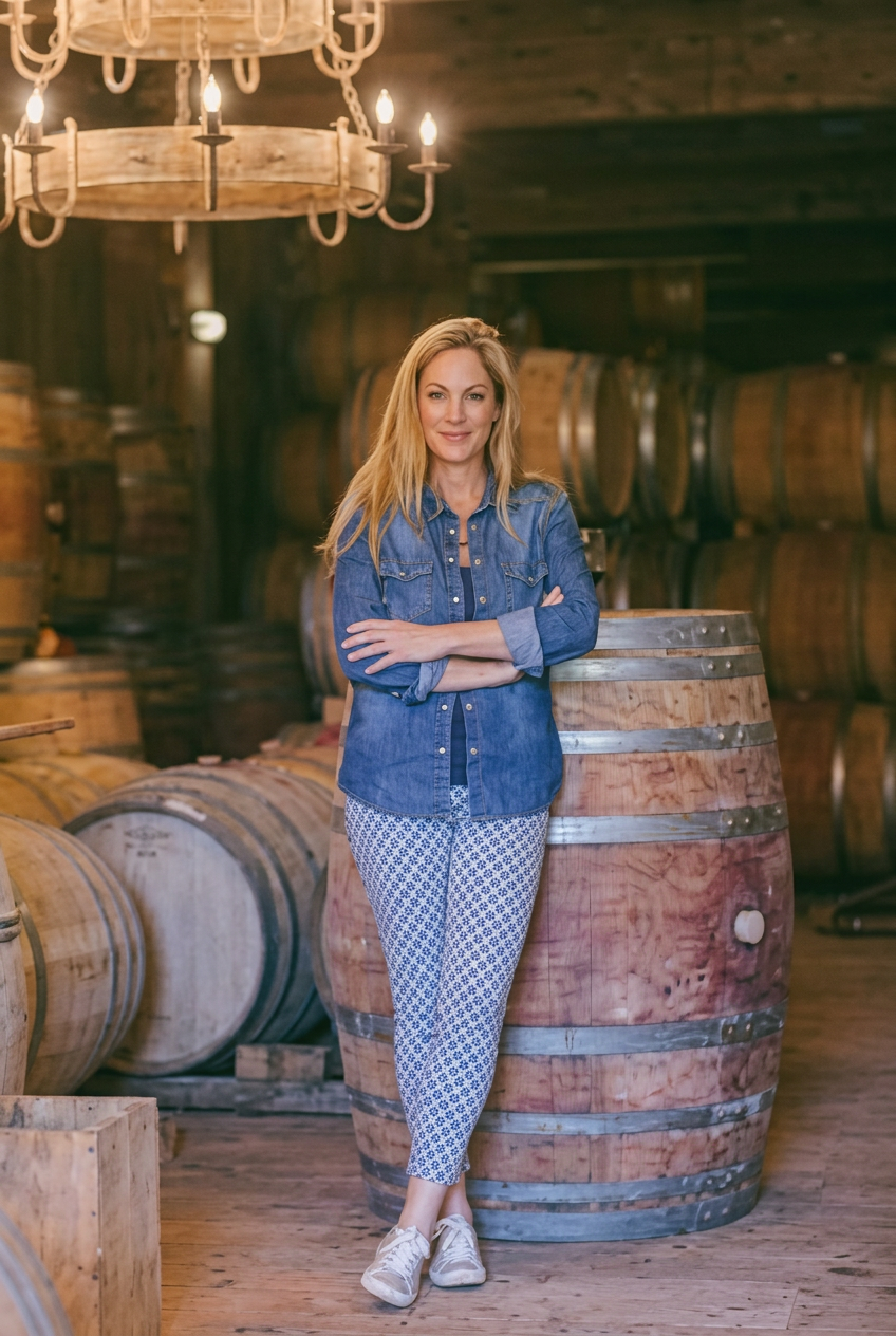 Rose Jordaan in conversation in the cellar